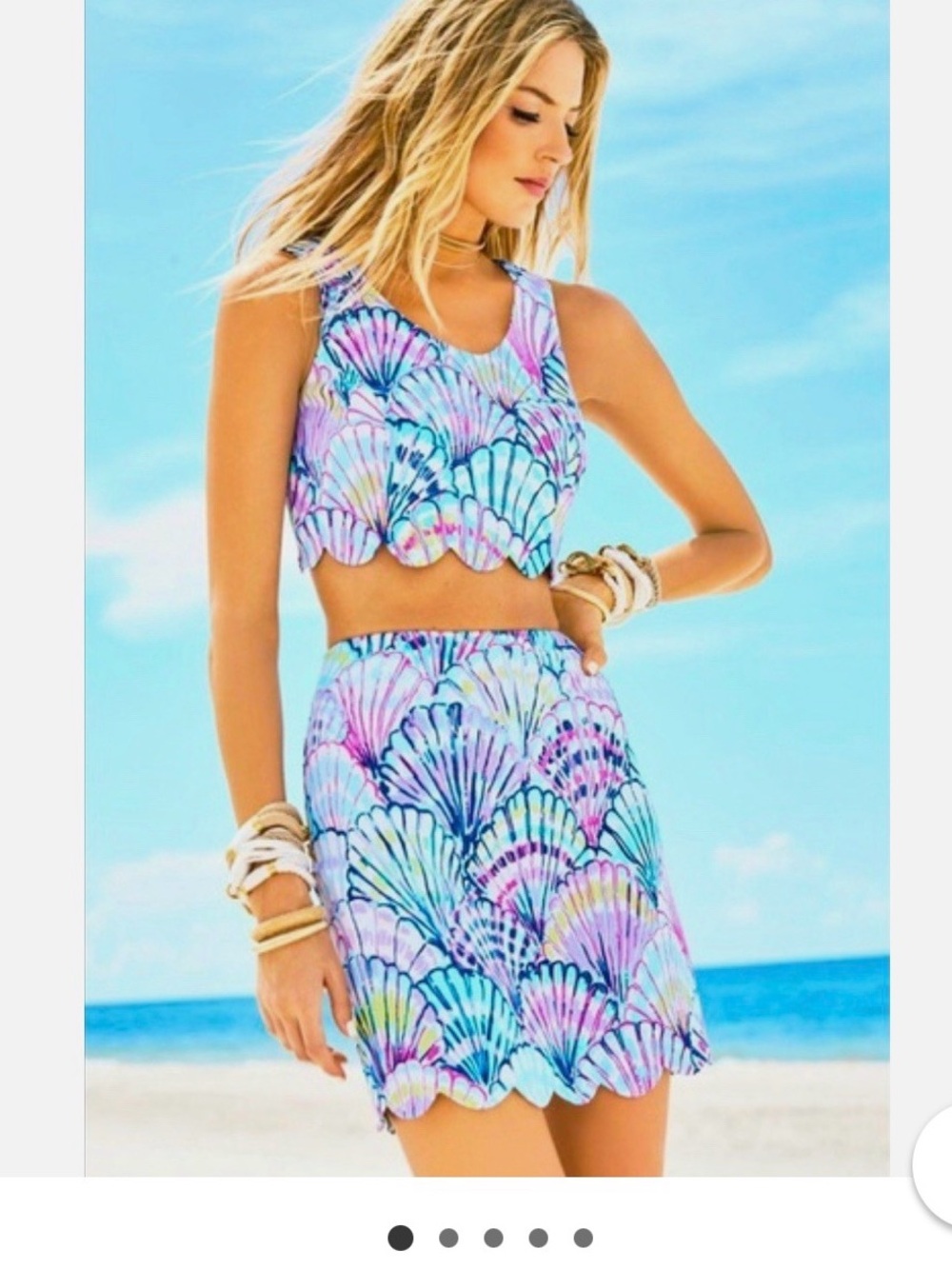Lilly Pulitzer Cadden Set in the
"Oh Shello" print. Size 2